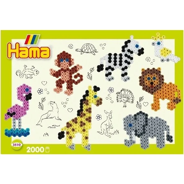 Hama Midi Gaveæske – Zoo 2.000 Perler
