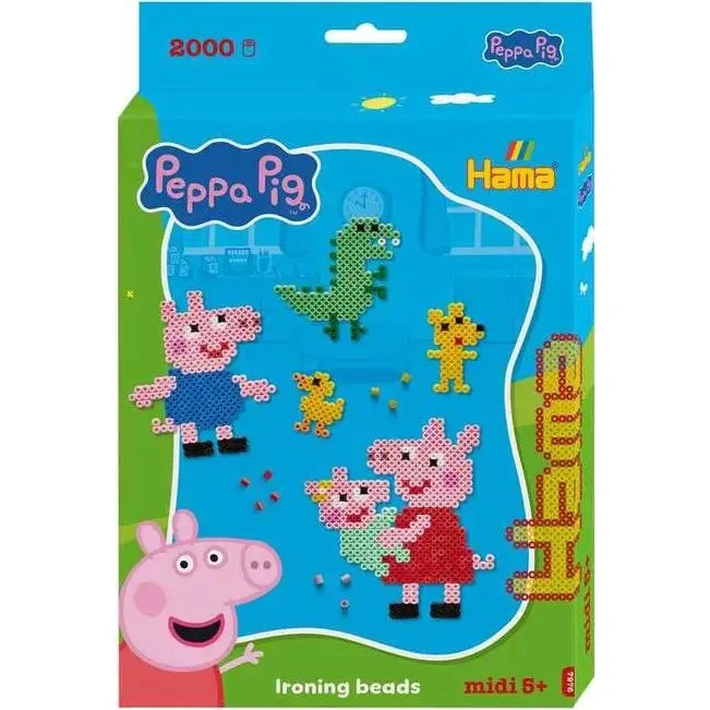 Hama Midi Perler - Gurli Gris & Lillesøster (2.000 stk)