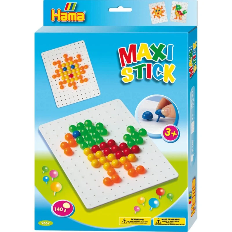 Hama Maxi Stick Gaveæske - 140 stk. & 1 Plade