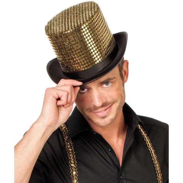 Guld paljetter i cylinder til hobby og dekoration