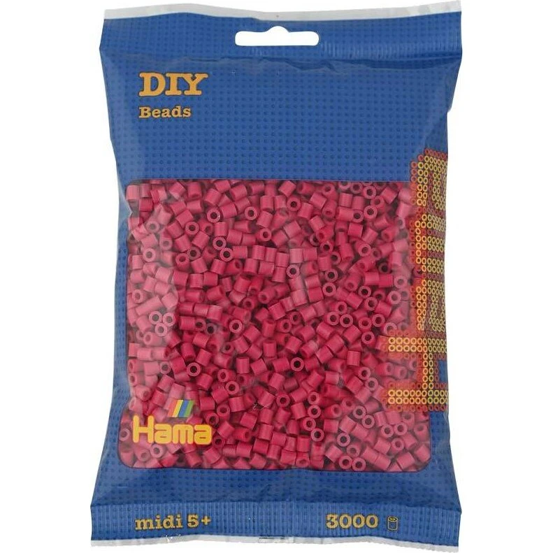 Hama Midi Perler 3.000 stk – Vinrød