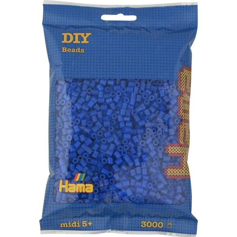 Hama Midi-perler Neon Blå 3.000 stk