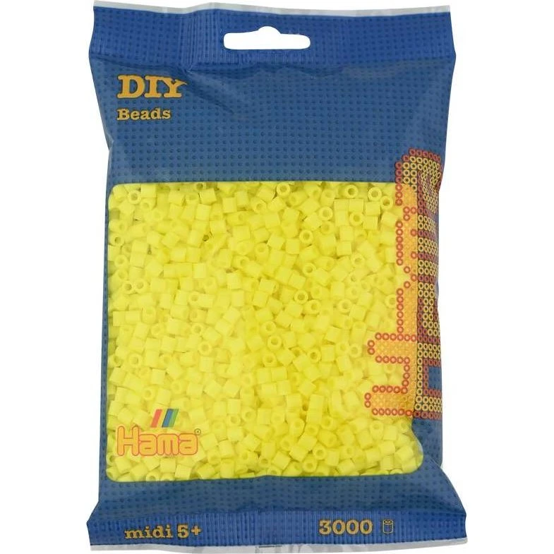 Hama Midi Perler 3000 stk – Pastel Gul
