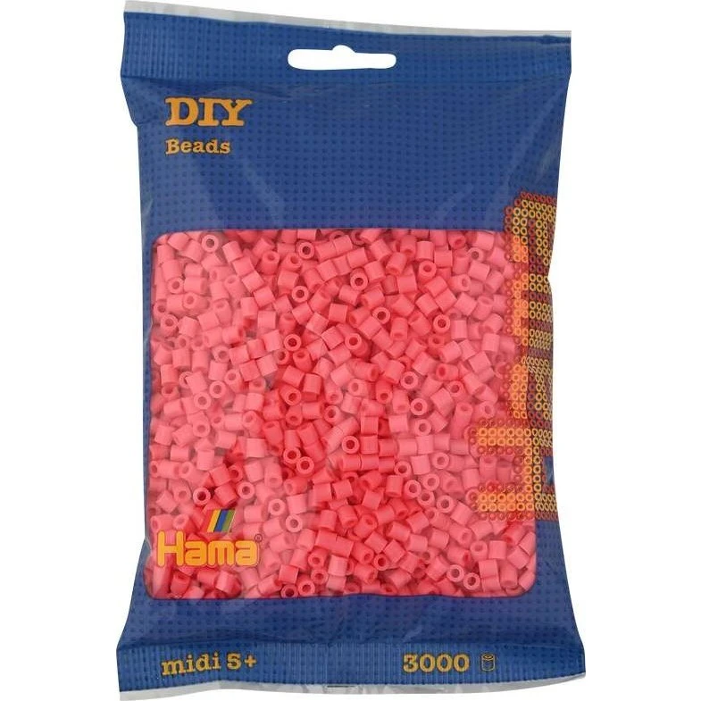 Hama Midi Perler 3000 stk – Pastel Rød