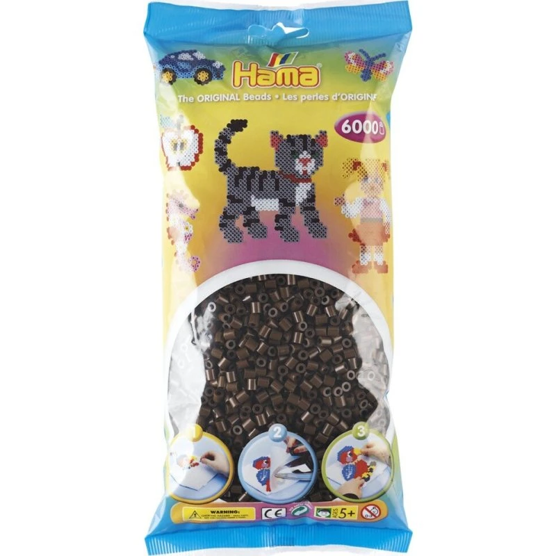 Hama Midi Perler Brun 6000 stk