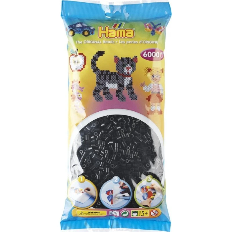 Hama Midi Perler Sort 6.000 stk