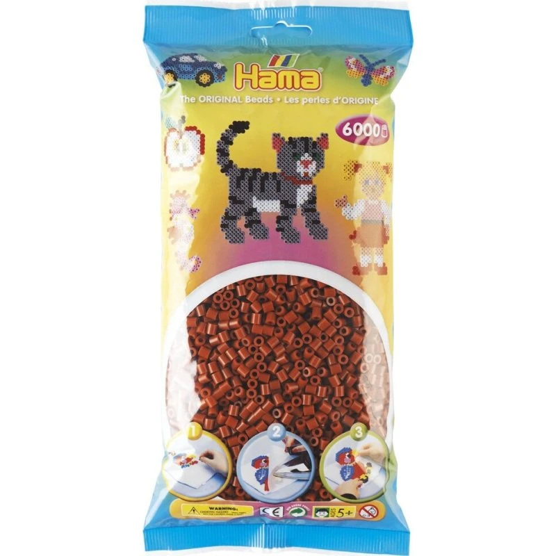 Hama Midi Perler Mellem Brun 6.000 stk