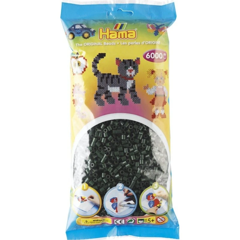 Hama Midi Perler 6000 stk – Mørkegrøn