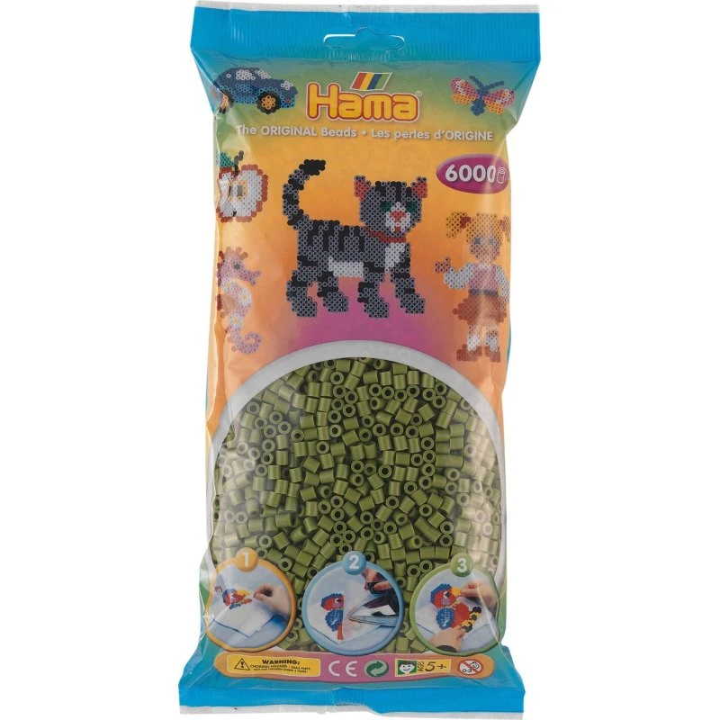 Hama Midi Perler 6000 stk – Oliven