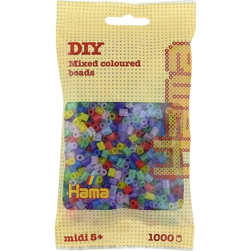 Hama Midi Perler 1000 stk – Transparent Mix 53