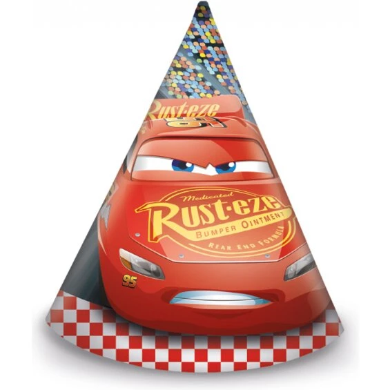 Disney Cars partyhatte, 6 stk