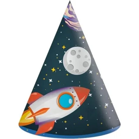 Raket Partyhatte 6-pak (FSC, ca. 16 cm)