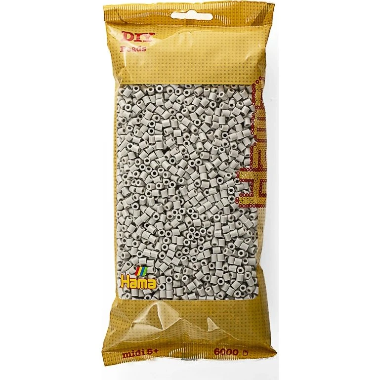 Hama Midi Perler 6000 stk – Skyet Grå