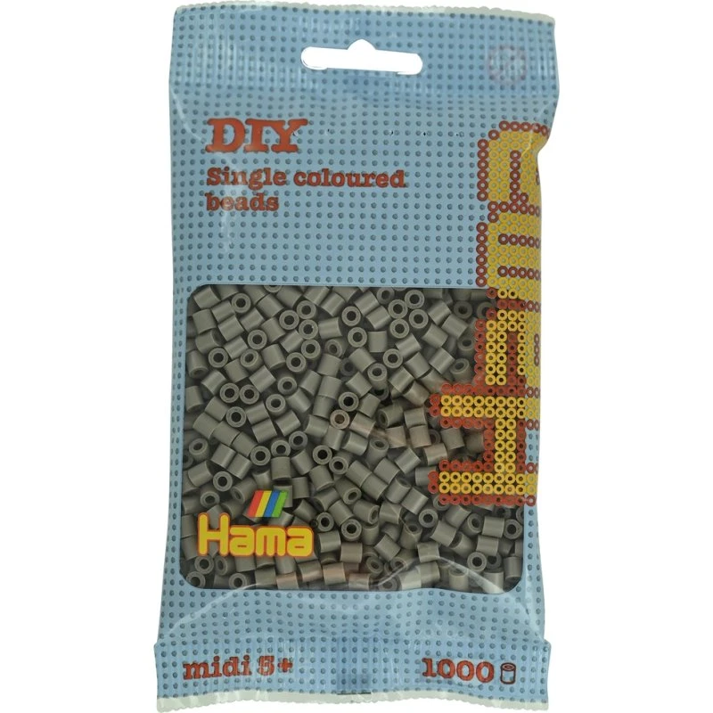 Hama Midi Perler 1000 stk - Gråbrun