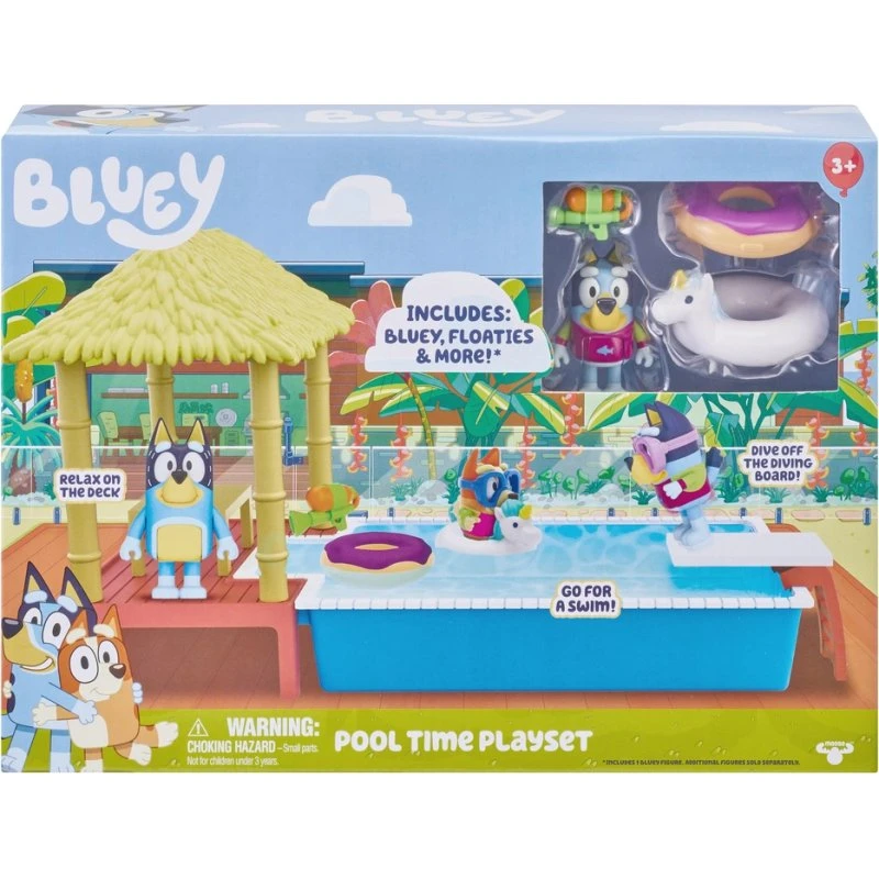 Bluey Pooltime legesæt med figur og pool