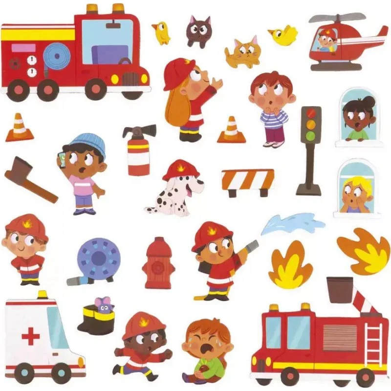 Janod Magneti'Stories - Brandmænd (30 magneter)