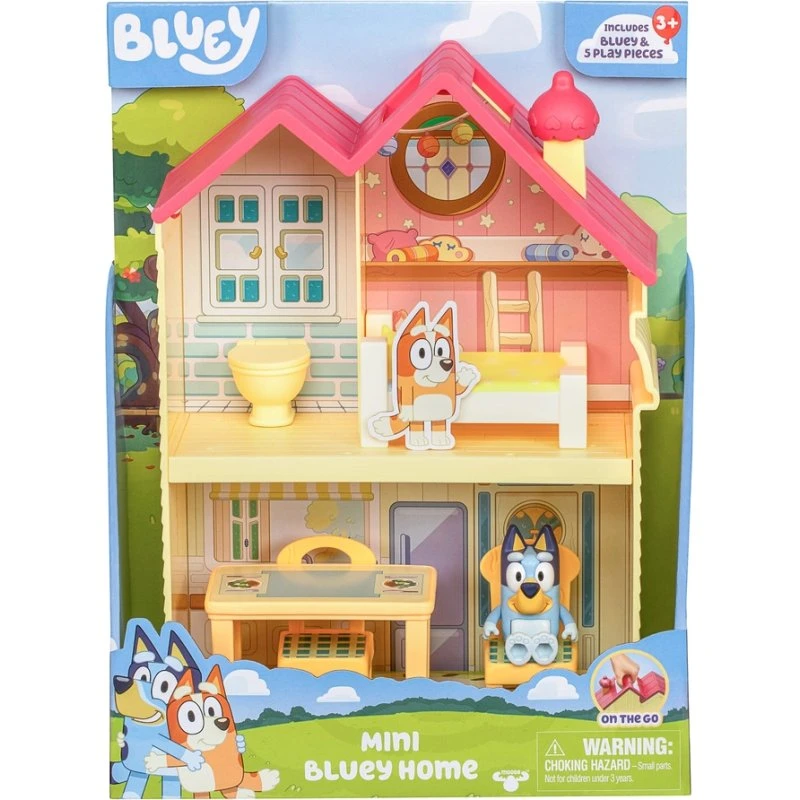 Bluey Mini familiehus med figur og møbler