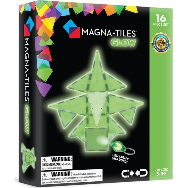 Magna-Tiles Glow 16 dele – Selvlysende udvidelsessæt