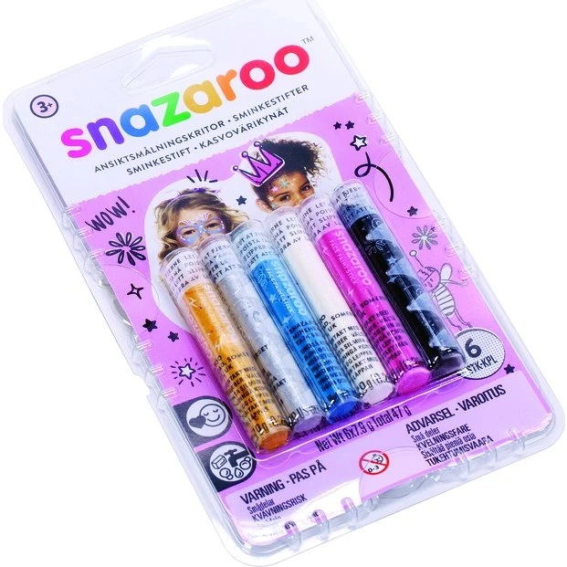 Sminkestifter 6-pak pink - Snazaroo ansigtsmaling