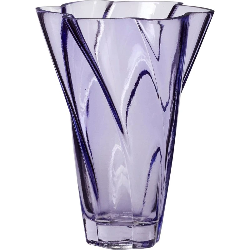 Hübsch Bloom vase 18 cm – lilla glas