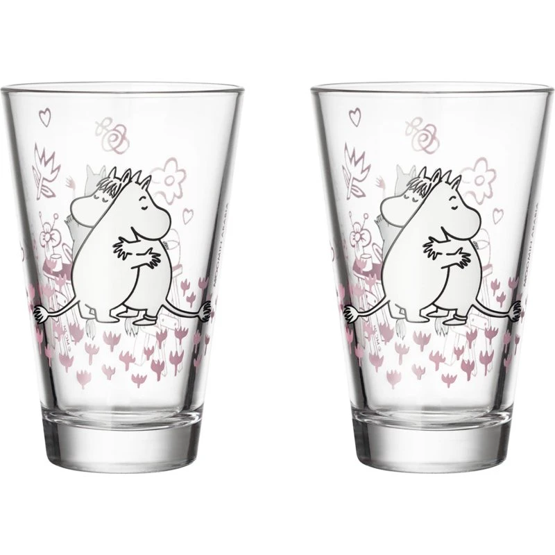 Moomin Arabia Kærlighed Mumi-glas 2 stk.