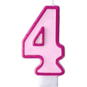 Fødselsdagslys Pink med Øjne (1 stk)