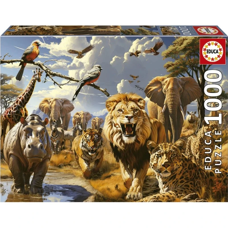 Educa Wild Animals Puslespil 1000 brikker