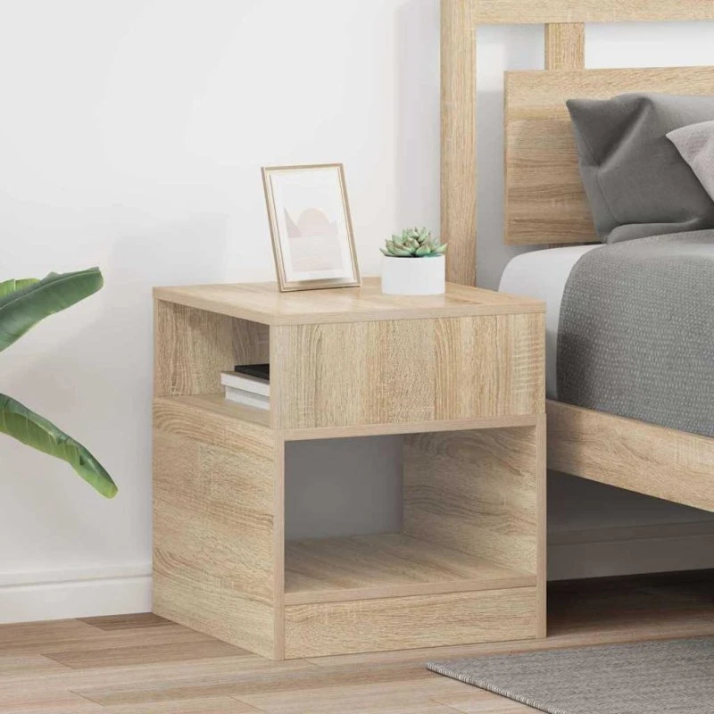 Endeborde 2 stk Sonoma eg 40,5x40x45 cm - Konstrueret træ