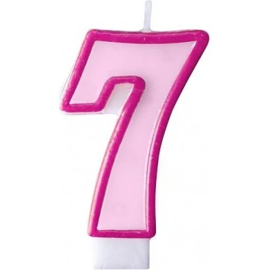 Fødselsdagslys 70 mm, pink
