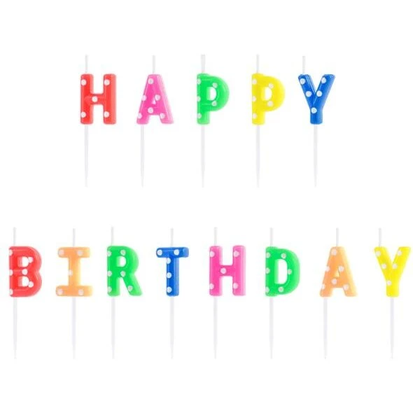 Happy Birthday Fødselsdagslys – Mix farver