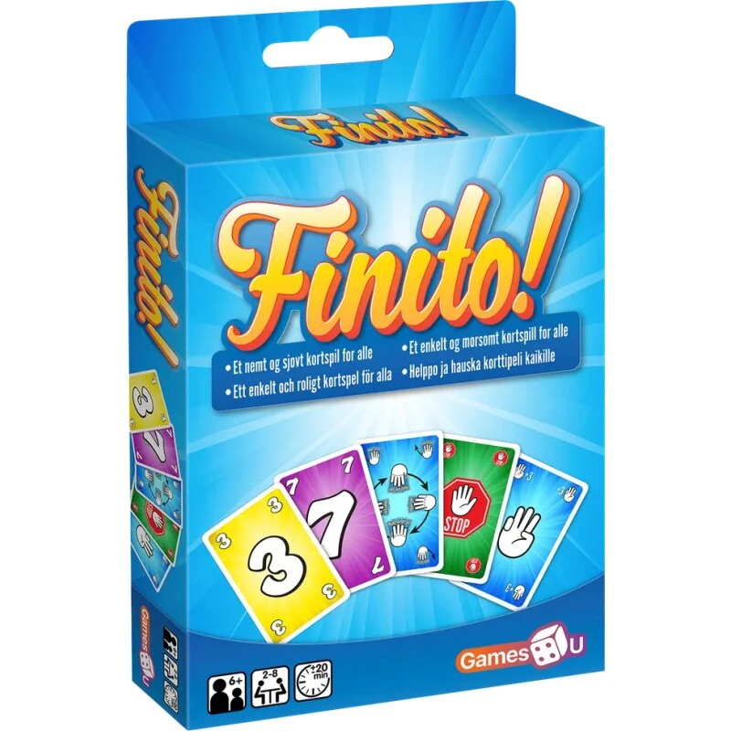 Finito! Kortspil – spil for 2-8 spillere