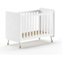 Billy Baby tremmeseng 60×120 cm – Satin hvid