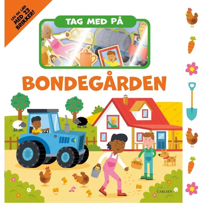 Tag med på bondegården – bog med spilbrikker (4+ år)