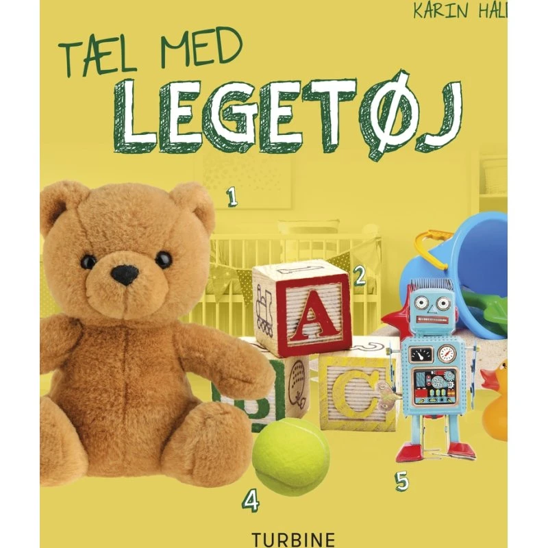Tæl med legetøj – papbog af Karin Hald