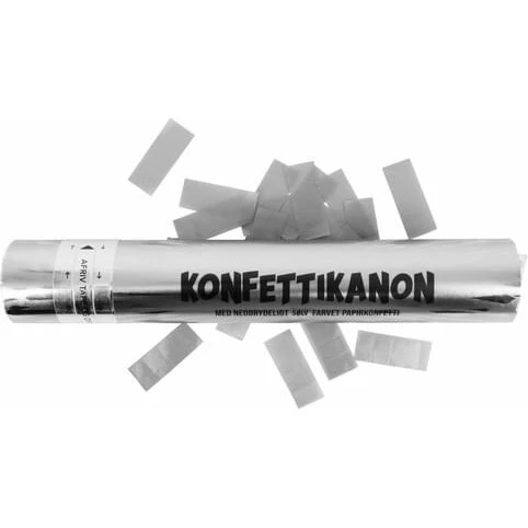 Scanseason Konfettikanon, sølv 30xØ5 cm