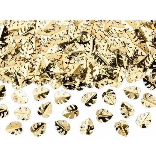 15 g Guld Metallic Konfetti, 1,5×2 cm bladform