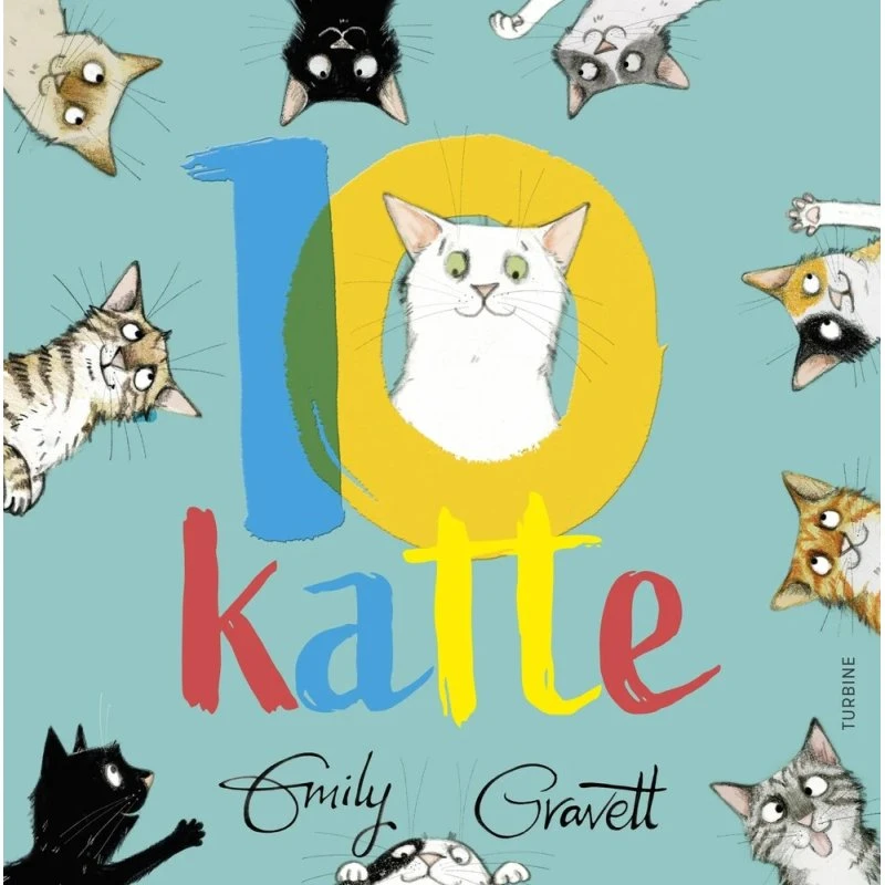 10 Katte – Emily Gravett (børnebog om farver)