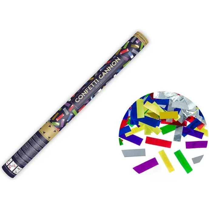 Konfettirør Mix Metallic 60 cm