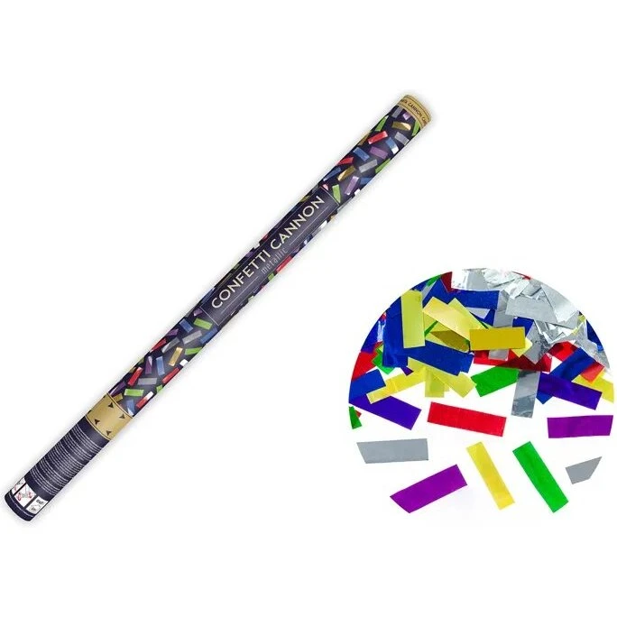 Konfettirør Mix Metallic 80 cm – 1 stk.