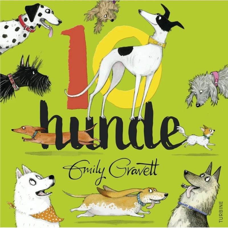 10 hunde – Emily Gravett (billedbog om tal og mængder)