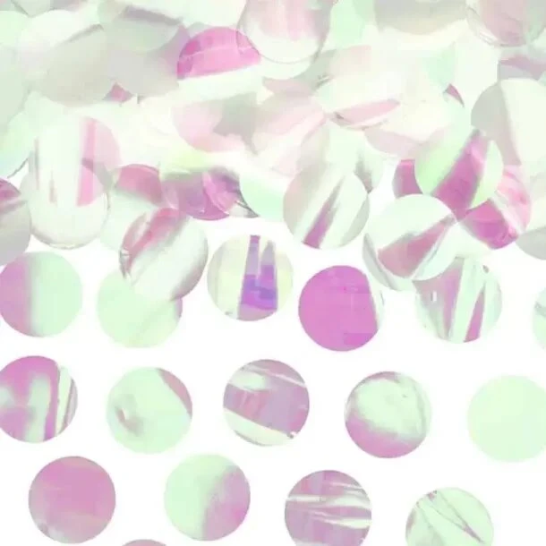 Iriserende metallic konfetti 2,5 cm – 15 g
