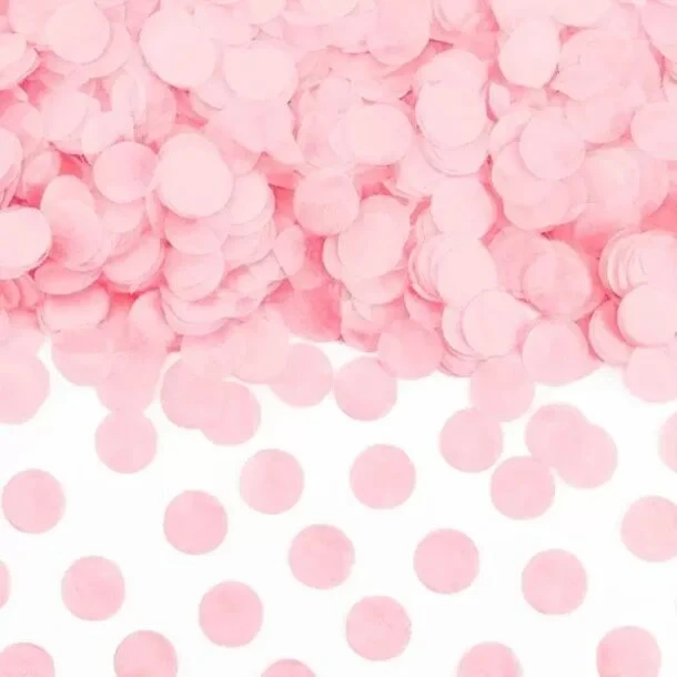 Konfetti lyserød silkepapir 15 g