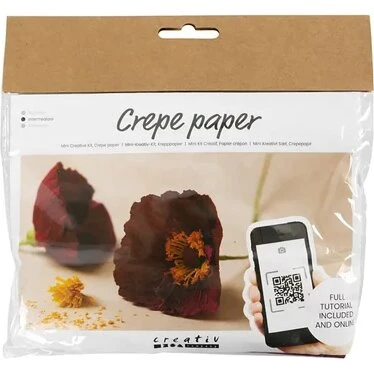 Mini DIY-kit crepepapir – Valmuer
