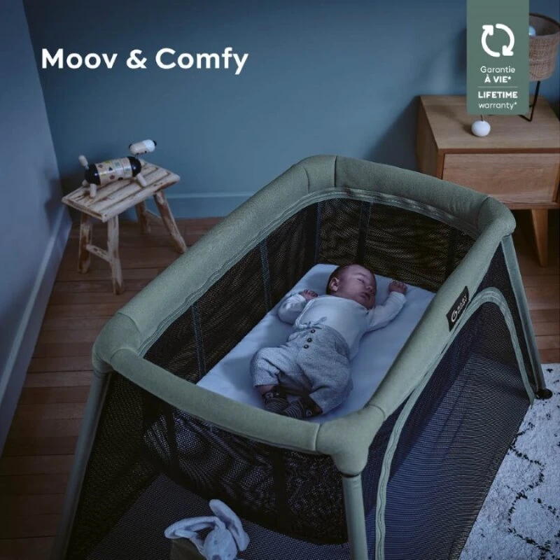Babymoov Moov & Comfy 3-i-1 rejseseng, støvet grøn