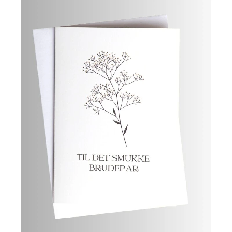 Seedme Kort til Brudeparret med brudeslørfrø (A6)