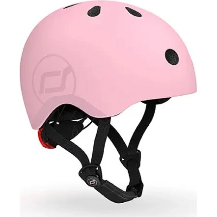 Scoot & Ride Børnehjelm S-M (51-55 cm) Rose, LED