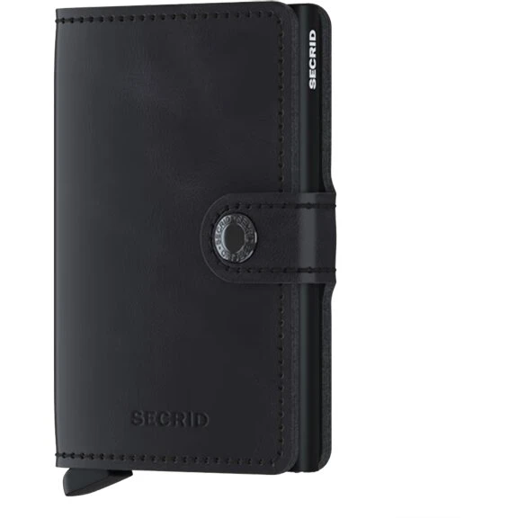 SECRID Miniwallet Vintage RFID kreditkortholder - Sort