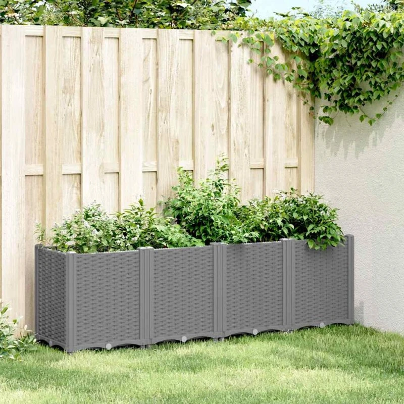 Plantekasse 160x40x53 cm i PP - lysegrå