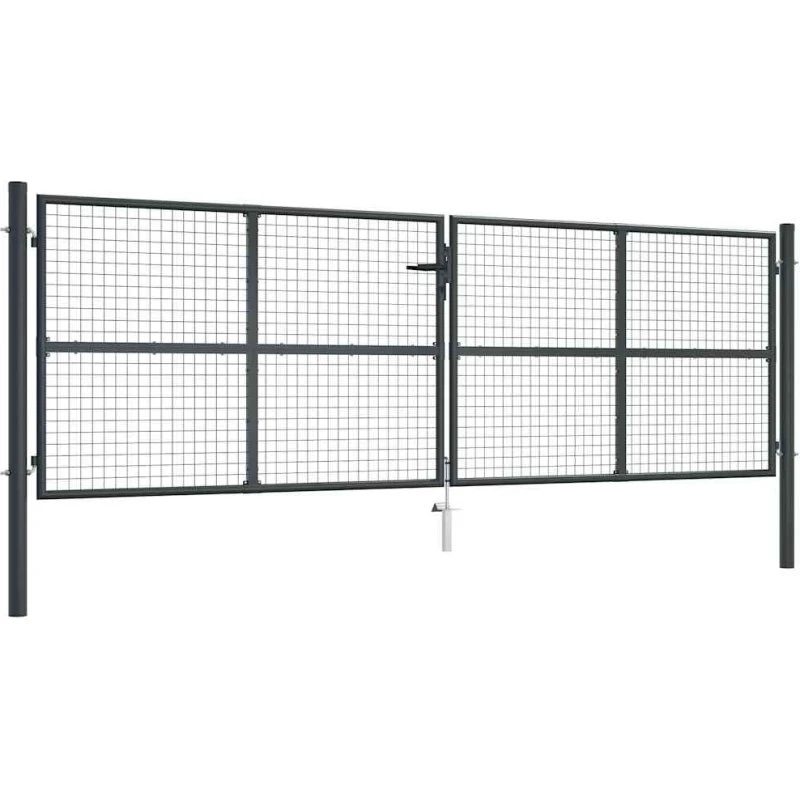 Havelåge i galvaniseret stål 400x125 cm – grå