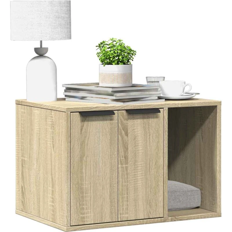 Toiletskjuler til kattebakke 60x40x40 cm - Sonoma-eg